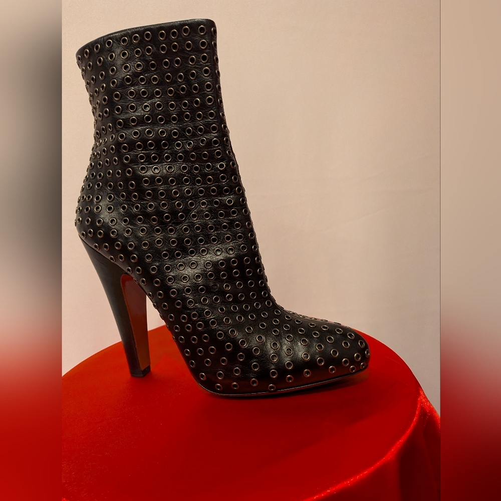 Black Studded Ankle Boots